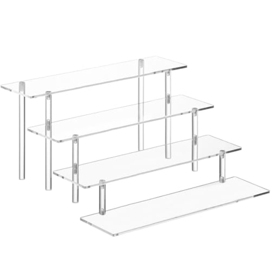 Pop Display Shelf - 4 Tier Acrylic Perfume Organizer Stand,