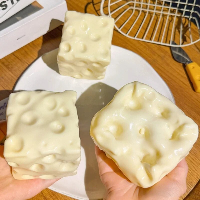 Taba Squishy Cheese Cube Stres - Fidget Cube Original recension och pris